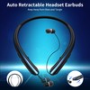 APPINESSEY Retractable Bluetooth Headphones Neckband, Headset Wireless Earbuds with Mic,