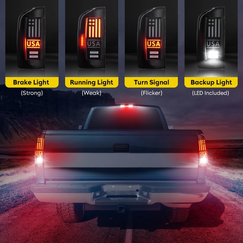 Tresound LED Tail Lights + 3rd Third Brake Cargo Lamp