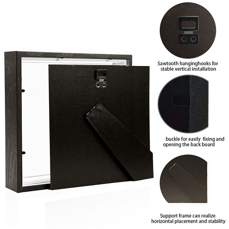TouYinger 8x8 Shadow Box Frame Display Case with Letter Stickers,