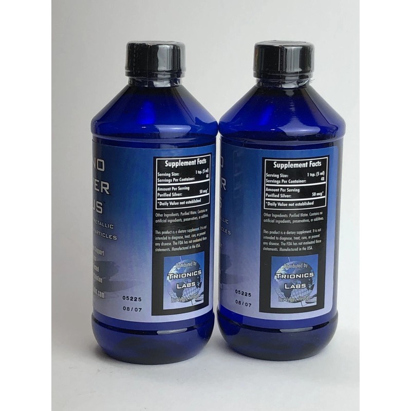 Trionics Labs 2x Nano Silver Plus Engineered Metallic Nano Silver