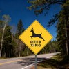 2 Pack Deer Xing Crossing Signs 18" x 18" Reflective