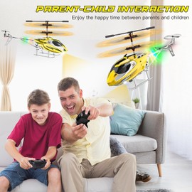 TERRAMUS RC Helicopter 2.4G Remote Controlled Helicopter Indoor RC Helicopter Toy with LED Light & 3.5 Channels & Gyro Mini Helicopter Positioned Height Aeroplane Gift Children Boys