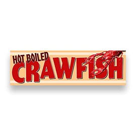 HOT BOILED CRAWFISH Vinyl Banner (Size Options) Large - 36x120