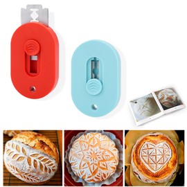 XANGNIER Extractable&Magnetic Bread Lame Dough Scoring Tool,2 Pack Sourdough Scoring Tools,Bread Dough Cutter Slashing Razor Tool,5 Razor Blades,Bread Baking&Making Tools Supplies Accessories