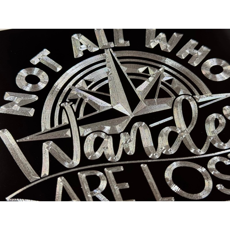 Not All Who Wander are Lost Car Tag Diamond Etched