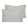Cotton Silver Standard Percale Pillow Cases 2 Pack, 100% Long