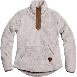 Legendary Whitetails Women's Fuzzy Hide Fleece Pullover 1/4 Zip, Frosted Chestnut