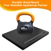 Wood Appliance Sliders with 360' Wheels, Sliding Tray for Coffee
