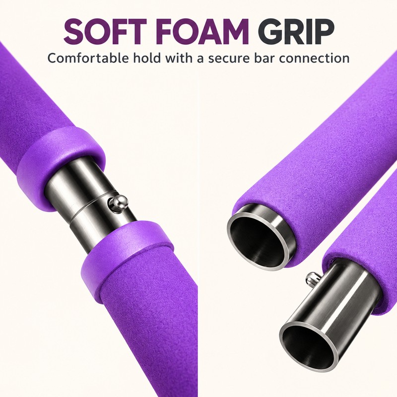 Pilates Stick for Home Workouts – Portable Resistance Exercise Bar