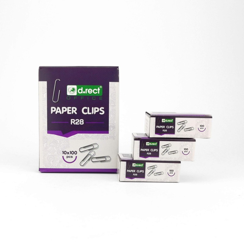 D.RECT Pack of 1000 Office Paper Clips Made of Metal
