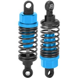 2 x 70 mm RC Car Shock Absorber, Adjustable Metal RC Car Spring Damper, RC Shock Absorber, Compatible with Traxxas Slash 2WD RC Cars (Blue) Accessories for Model Cars, Model Toys