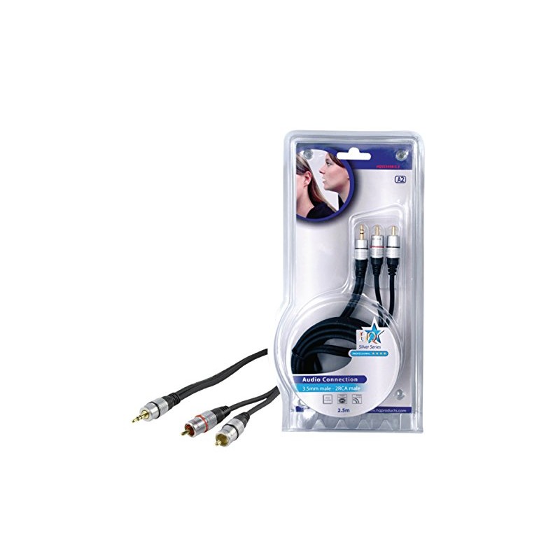 HQ 2.5m Audio Cable with Gold Plated 24k Plugs On