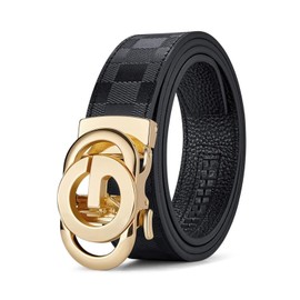 VANNANBA Mens Ratchet Belts Genuine Leather Belt for Men with Gift Box