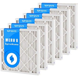 SpiroPure 9.5X14.5X2 MERV 8 Pleated Air Filters - Made in USA (6 Pack)