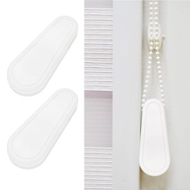 ECSiNG 5 x Blind Handles Curtain Cord Weights Pull Cord Pendant for Vertical Blinds Curtains Shutter White Plastic 85x35mm 53g