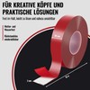 POPPSTAR 10m x 38mm x 2mm Double Sided Clear Acrylic