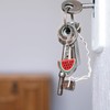 LOGOFUN 40pcs Watermelon Keychains Watermelon Slice Keyring Fruit Keychain Charm