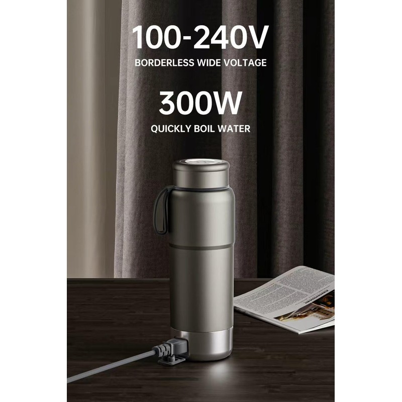 Pure Titanium Travel Kettle, 380ML Portable Electric Kettle, 12 Temp