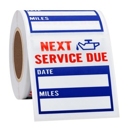 Hycodest Oil Change Stickers 200 Pcs 2x2" Service Reminder Labels Window Stickers for Cars (Blue)