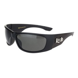 Mens Locs Sunglasses Matte Black Oval Rectangle Wrap Around Brown Wood Pattern