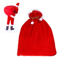 Gukasxi Christmas Santa Sack Gift Bags Jumbo Extra Large 50 x 70cm Gift Wrapping Bags Red Storage Bags for Xmas Present Toys Huge Gifts Storage Bags, Xmas Gift Present Bag Toy Bag