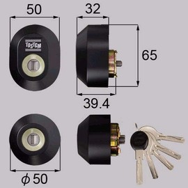 LIXIL (rikusiru) TOSTEM Door Lock Set (yu-sin W Cylinder) Black Z – 2 a3 – ddtc