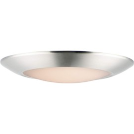Maxim 57850WTSN Diverse Energy Star Round 9" LED Flush Mount Non-T24, 1-Light 18 Watt, 3000K, Satin Nickel