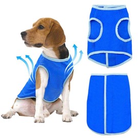 Dog Cooling Vest for Small Medium Large Dogs Summer Breathable Cool Coat Jacket for Outdoor Hiking Training (Blue, XS)