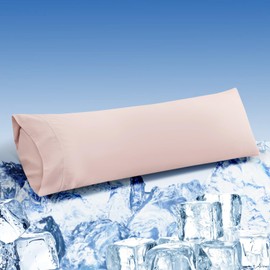 LOVSTOY Cooling Pillow Cases Body Size, Breathable Cool Pillowcases for Hair Skin and Hot Sleepers, Soft Silky Summer Pillow Cover with Envelope Closure, Purple, 20"x54"