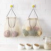 Set of 7 Pieces Long Hanging Mesh Storage Bags,Reusable Net