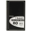 Top Flight Standards 1-Subject Wirebound Notebook, No Holes, 80 Sheets,