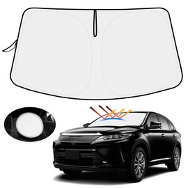 Mozan Toyota Harrier 60 Series Sun Shade for Windshield HARRIER 60 Series H25.12-H29.5 Car Sun Shade UV Protection Sun Shade Sun Protection Thermal Insulated Foldable Handle Sunshade with Storage Bag
