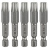 sourcing map 5pcs T45 Torx Head Screwdriver Bit 1/4" Hex