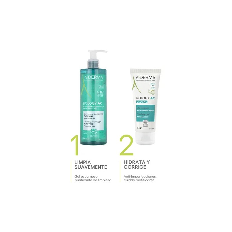 A-Derma Biology AC Global 40ml Tratamiento Anti-Imperfecciones y Matificante