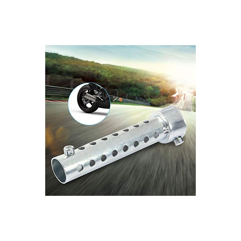 Motorcycle Muffler, Universal Silver Motorcycle Exhaust Can DB Killer Muffler