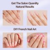 Misssix XBASICTIPS Uñas postizas francesas, 150 unidades, almendra mediana, gel