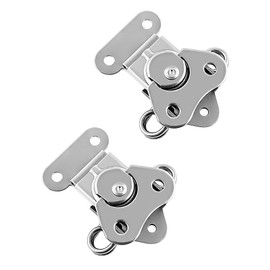 QWORK Heavy Duty Stainless Steel Latch for Flight Cases and Equipment Boxes, 2 Pack 2" x 1-1/2", High Working Loads, Excellent Anti-Corrosion