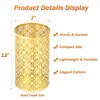 MOCOME Small Metal Garbage Can, Decorative Fans Waste Basket, Elegant