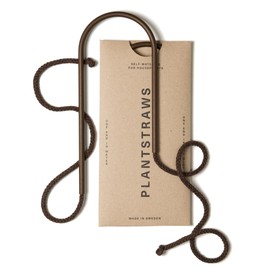 Plantstraws Beautiful Self-Watering Wick System for Effortless Plant Care, Automatic Drip Irrigation, Sustainable & Stylish Scandinavian Design, Ideal for House Plants (S, Brown Bark)