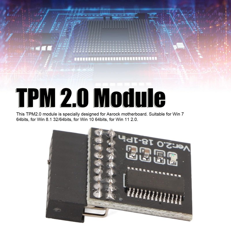 ASROCKRACK Accessory TPM 2.0 Module with Infineon SLB9665 Chip for