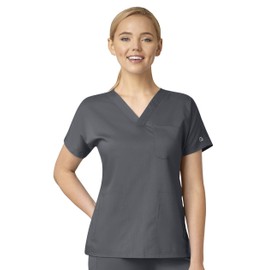 WonderWink Womens Dolman Scrub Top, Pewter, Small US