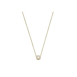 EMPORIO ARMANI EG3557710 Necklace for Women Essential, Length: 450 + 50 mm, Pendant Size: 12 x 12 mm Gold Sterling Silver Necklace, Silver, No Gemstone
