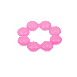 Nuby IcyBite Soother Ring Teether, Pink, 1 Count