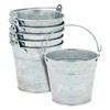 Juvale Mini Galvanized Metal Tins & Metal Pails - 6-Pack,