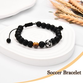 EFVISD First Day of School Bracelet Gifts for Boys First Day of Kindergarten Preschool Pre k 1st 2nd Grade Soccer Bracelet Back to School Gift Bracelet for Son Grandson Nephew Brother Boy