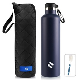 FEIJIAN FJbottle 750/1000 ml Vacuum Insulated Stainless Steel Water Bottle Water Bottle BPA-Free Leak-Proof Sports Bottle Thermos Flask with Carabiner Hook for Sports/Outdoor/Camping/Fitness/Yoga/School