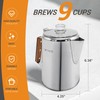 LRYYBTI Percolator Pot Stainless Steel Camping Coffee Pot-NO Aluminum or