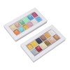 Eujgoov 24 Pieces Metallic Watercolour Paints Pearlescent Watercolour Solid Pigment