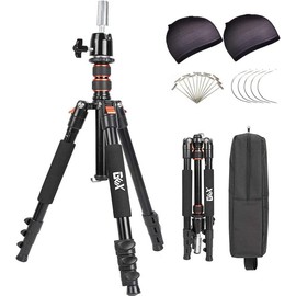 GEX 59" Mannequin Tripod Multifunction Stand Canvas Block Training Doll Manikin Head Wig Stand for Cosmetology (Black) Aluminium Lightweight