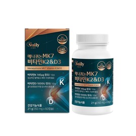 Newly Menaquinone MK7 Vitamin K2&D3, 1 unit, 60 tablets / 뉴일리 메나퀴논MK7 비타민K2&D3, 1개, 60정